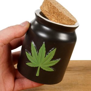 Novelty Stash Jars – Green Leaf