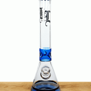 Black Leaf Glasbong Beaker blau